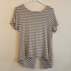 Lulus Striped Twist Back Tee